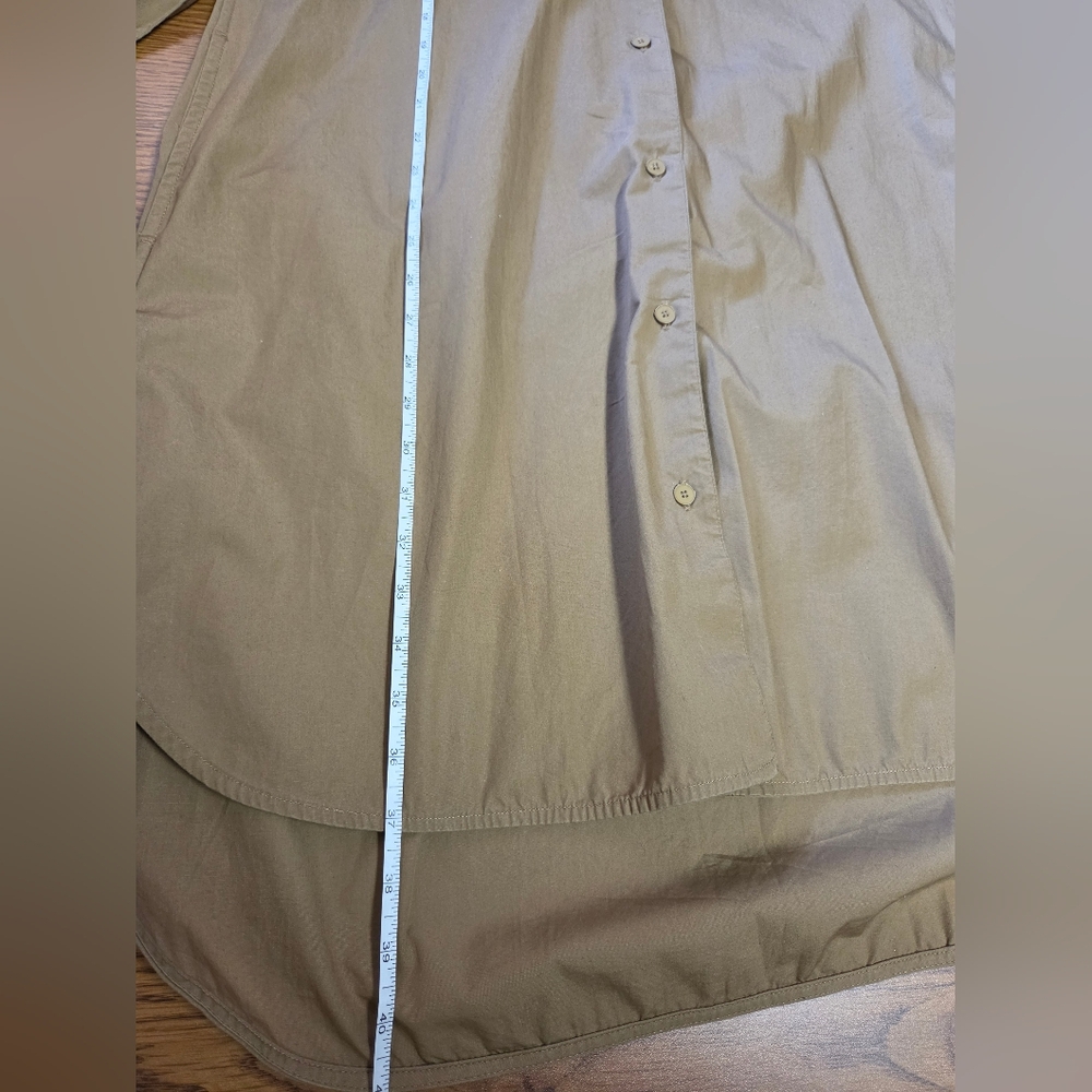 NWT Gap Long Shirt Dress/shacket Tan , Size Medium - Picture 11 of 13